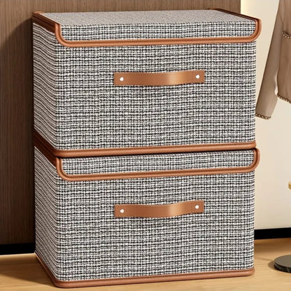 Foldable Fabric Closet Organizer with Flip Lid