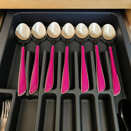 6Pcs colored table spoons