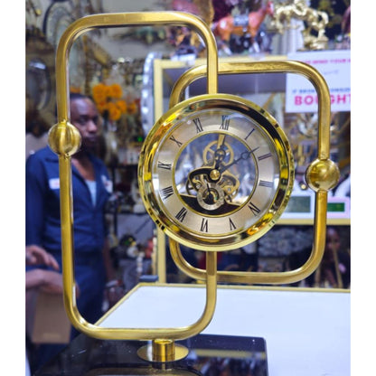 Gold Brass Decorative Desktop Clock