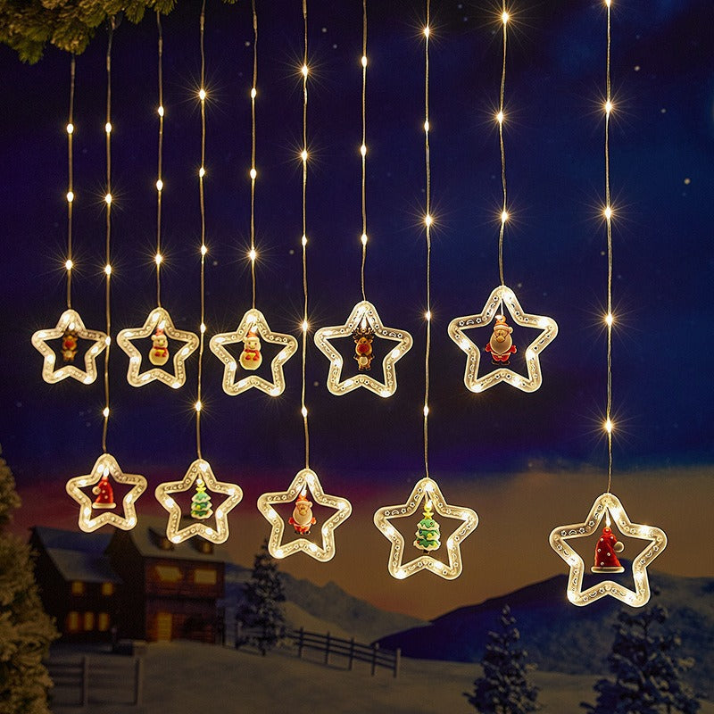 3M LED USB Christmas String Lights | Pendant  Lamp Snowman Star Tree Garland| Window Decoration Night Light For Christmas Holiday