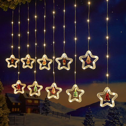 3M LED USB Christmas String Lights | Pendant  Lamp Snowman Star Tree Garland| Window Decoration Night Light For Christmas Holiday