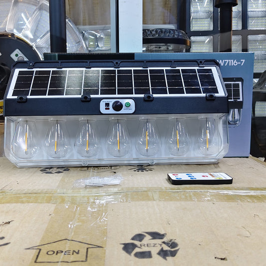 Seven Bulb Solar Motion Sensor Wall Light