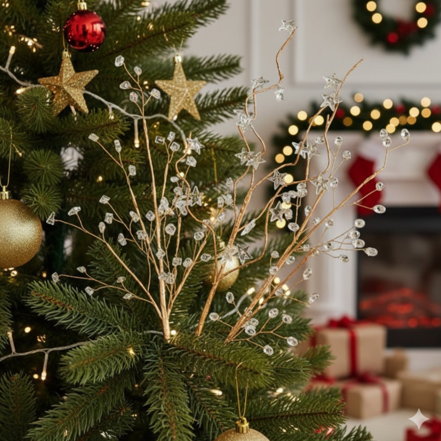 Christmas Decorations Crystal Bud Branches