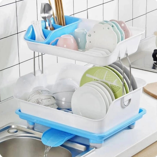 2 Tier Plastic dish rack