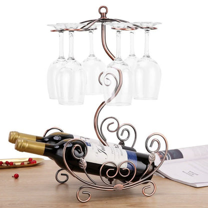 Gold Colored Home Wine Rack