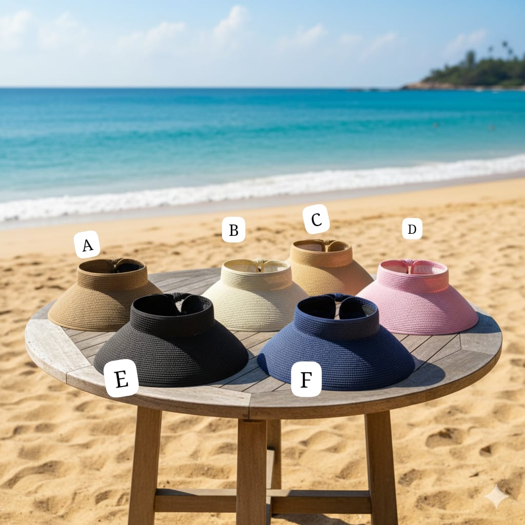 Wide brim sun visor hat