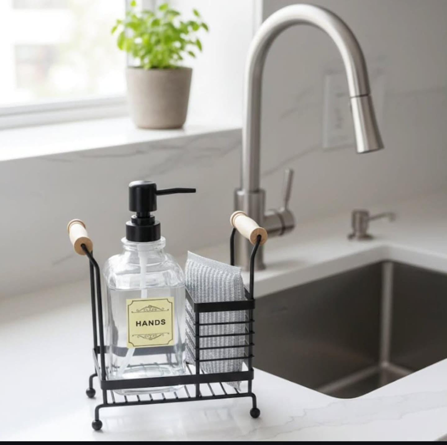 Black soap caddy