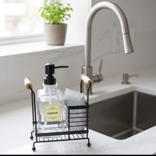 Black soap caddy