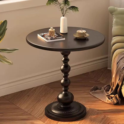 Retro Iron Pedestal Side Table Gha