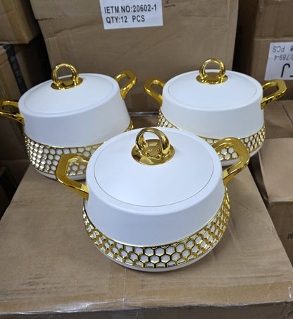3pc Food warmers casserole hotpots