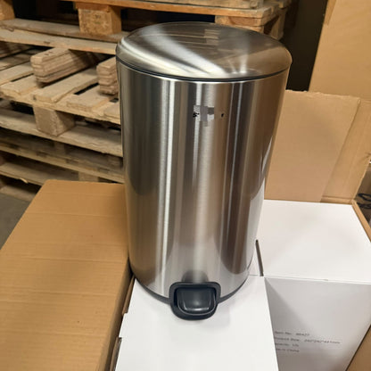 12L Round Silver Pedal Dustbin