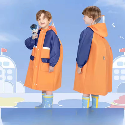 Kids Raincoat with Wide Brim Hat