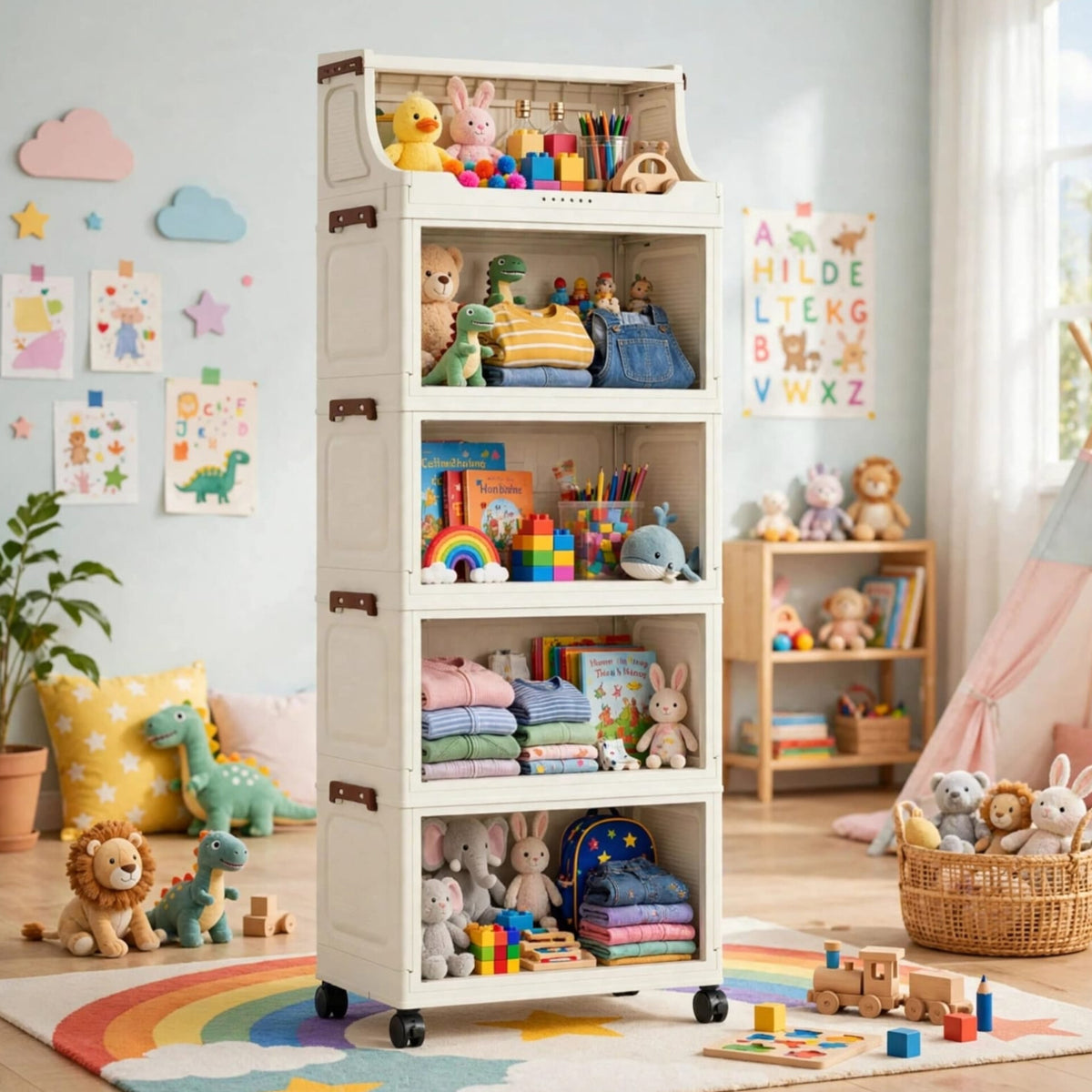 5 Layer Foldable Storage Cabinet