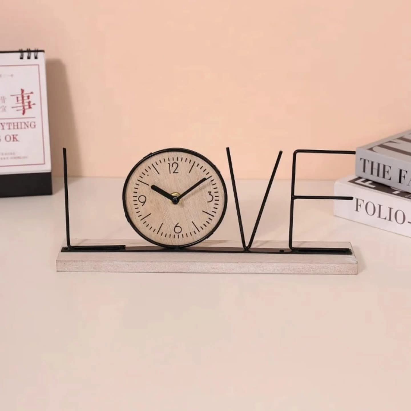 Handmade creative Tv cabinet clock decoration