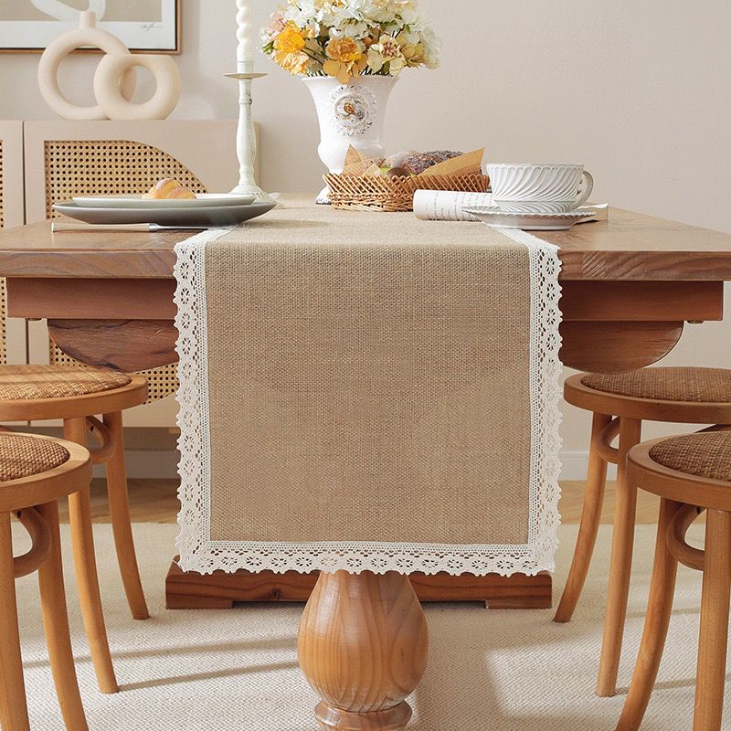 30*275Cm Natural Linen Woven Table Runner Gha