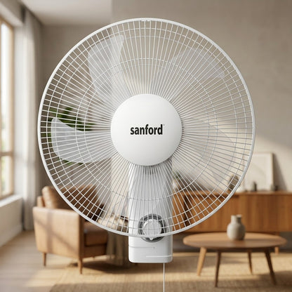 Sanford Wall Fan 16 Inch With 5 Blade and Pull Cord Control SF932WFN