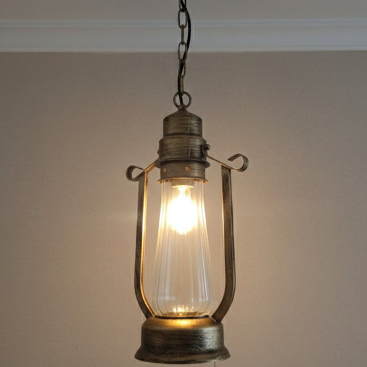 Vintage Lantern Pendant Light With Bulb