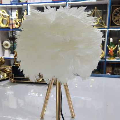 Tripod LED Feather Table Lamp