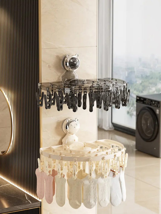 Foldable clothes drying rack