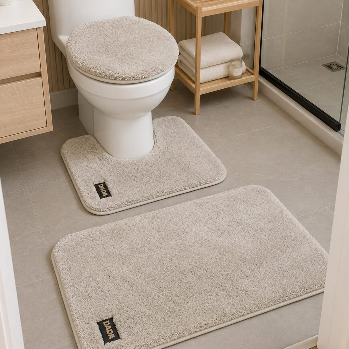3Pcs Fluffy Bathroom Mats