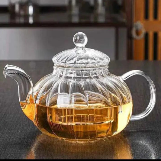 800ml Striped Borosilicate Teapot