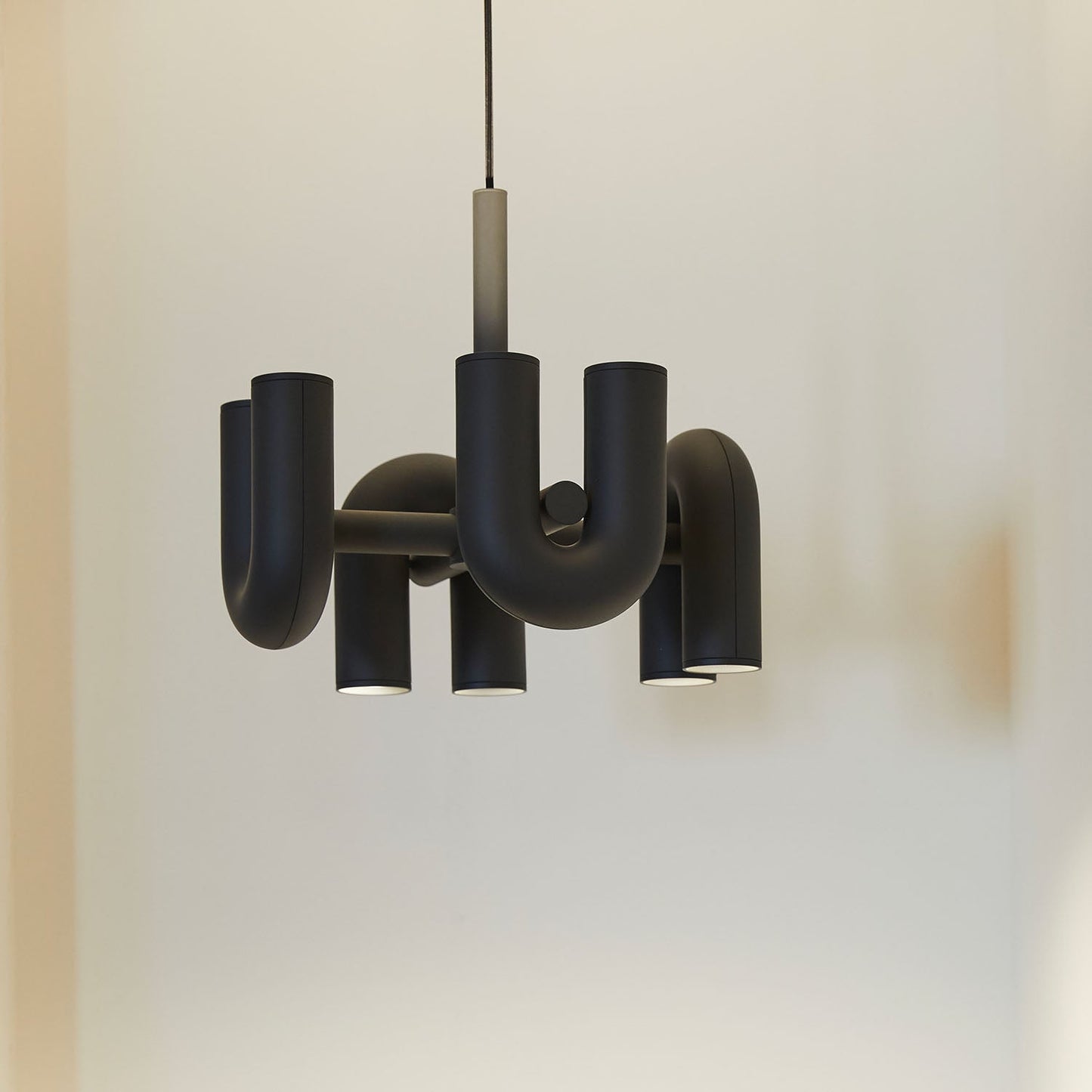 4 Black Arched Chandelier