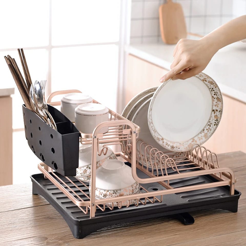 Kitchen dish drying rack