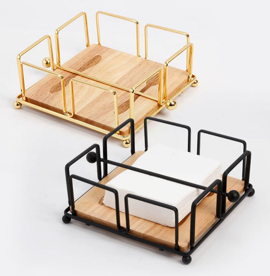 Metallic serviette holder