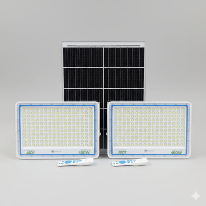 Two  400W Led solar floodlights