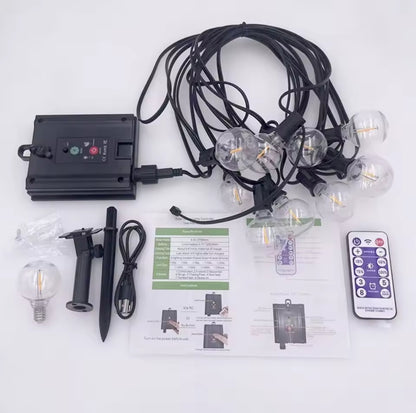 16M Solar String Lights with 20 Bulbs |Solar Rechargeable Christmas Lights