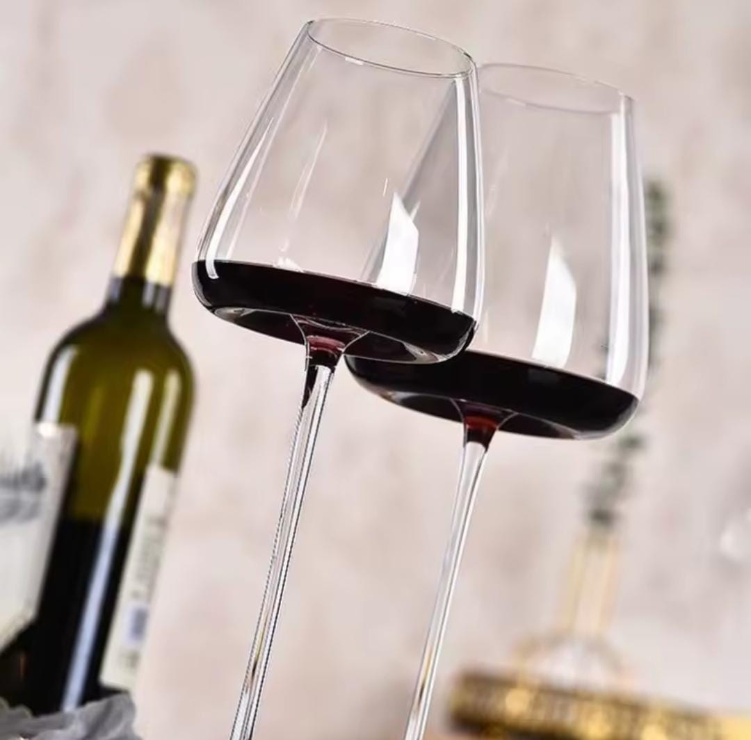 Long Stem Wide Wine Glasses