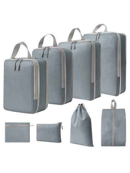 7pc Travel compression bags organizer