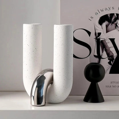 U Shape Ceramic Vase