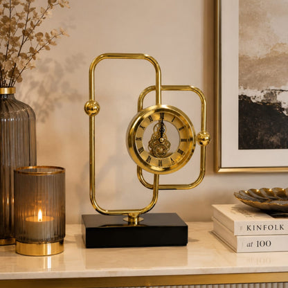 Gold Brass Decorative Desktop Clock