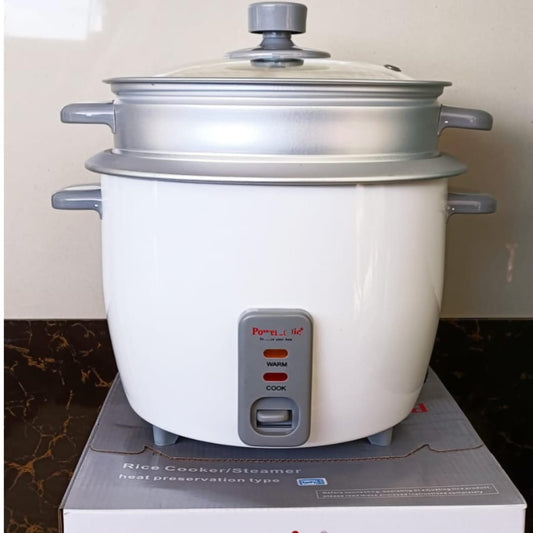 Electric rice cooker and steamer