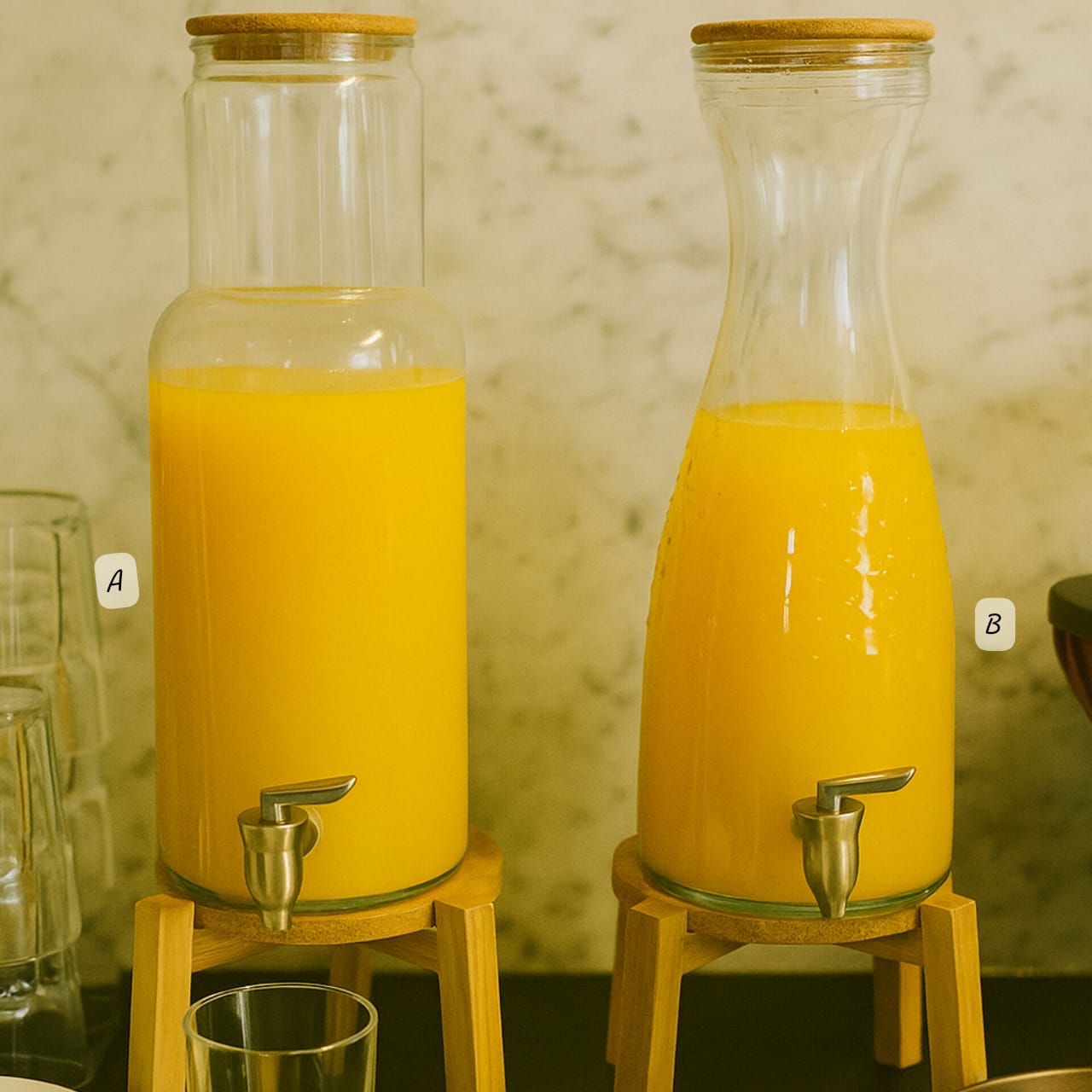 4.5L Juice Dispenser with Bamboo Stand