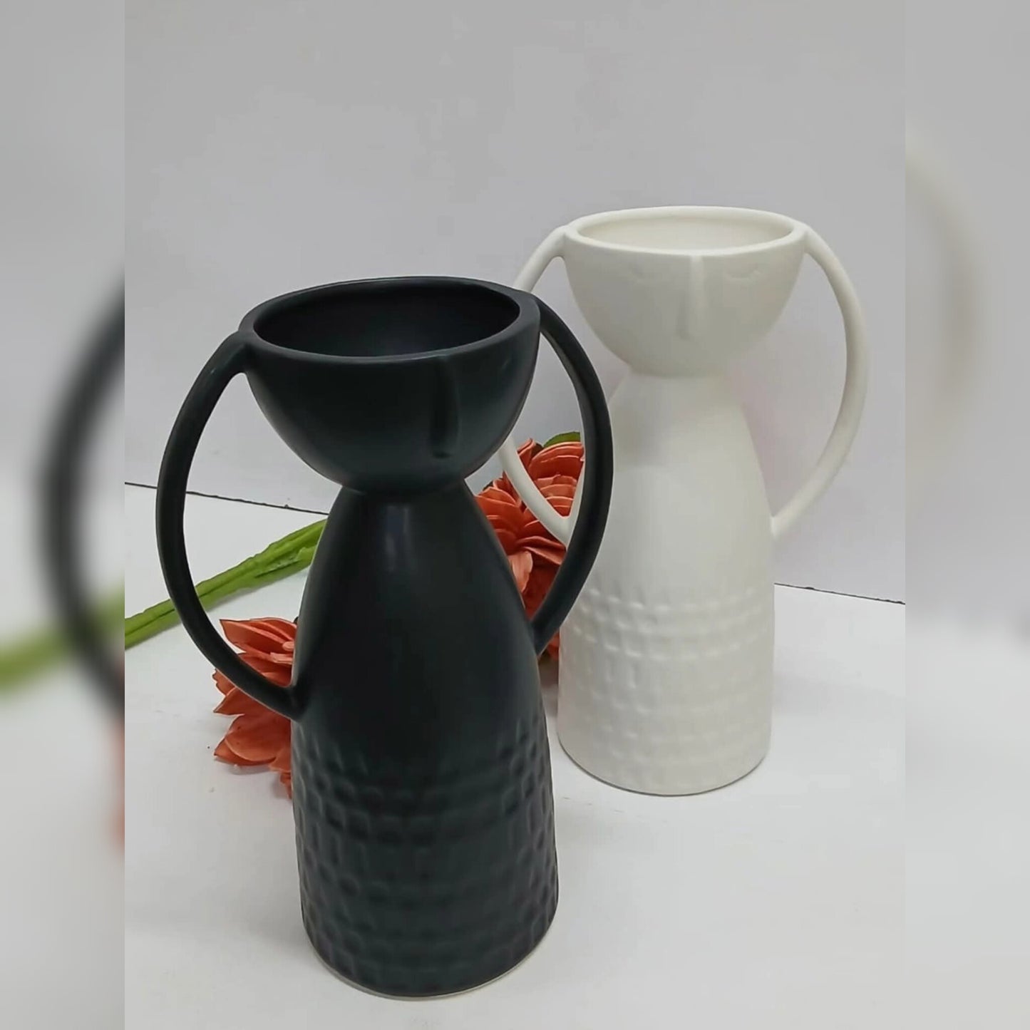 Face Decorative Flower Vase