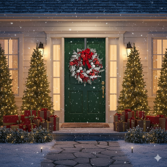 ChristmasDoor Wreath Rattan Set