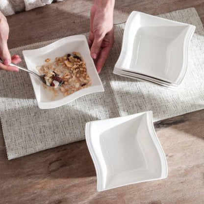 6 Piece Ceramic Square Bowl Set