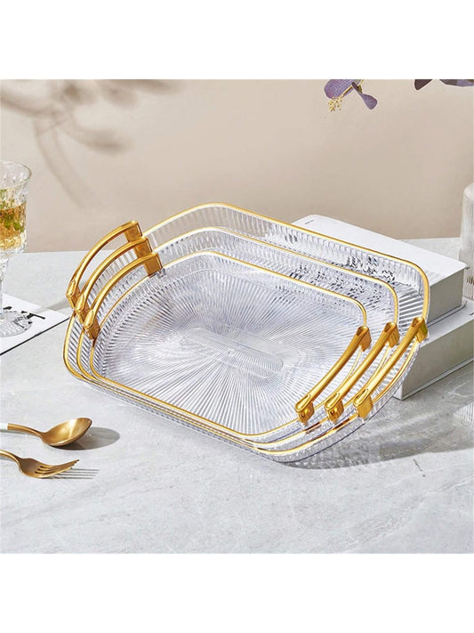 3 pcs rectangular tray fruit