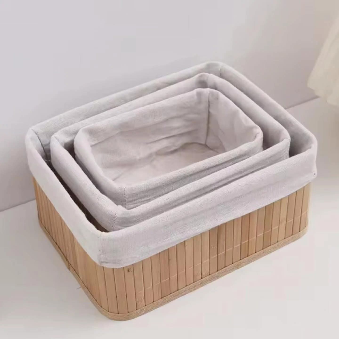3 in 1 Hand Woven Rattan Storage Baskets