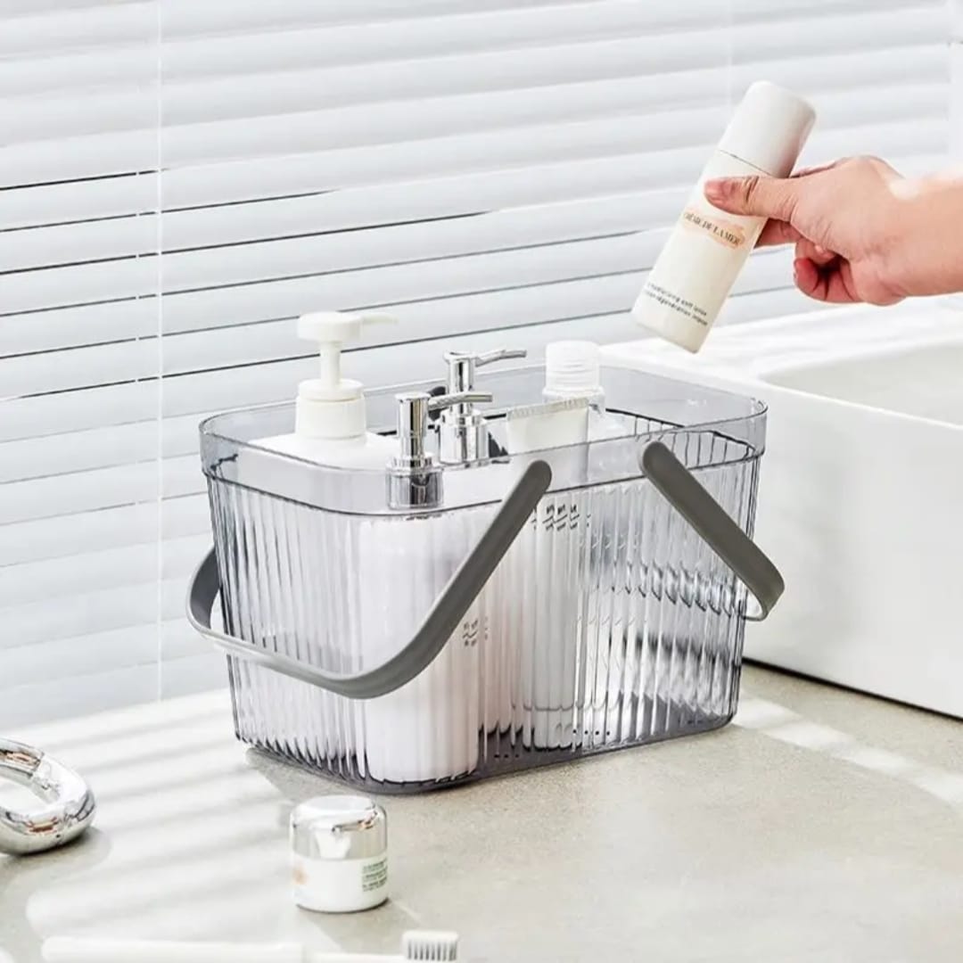 Clear storage basket