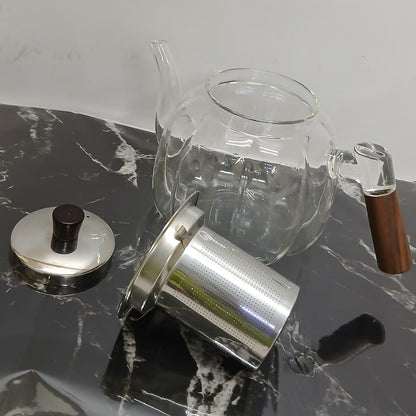 1.2L  Glass Infuser Tea Pot with Strainer