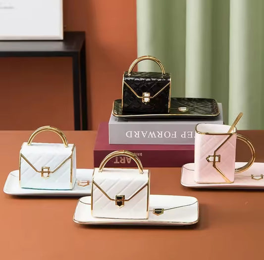 Bag shaped coffee cup kit