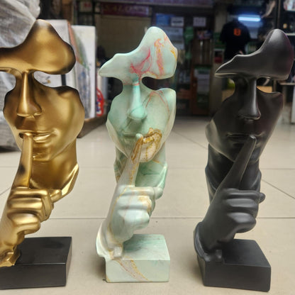 Resin Silent Man Statue Sculpture