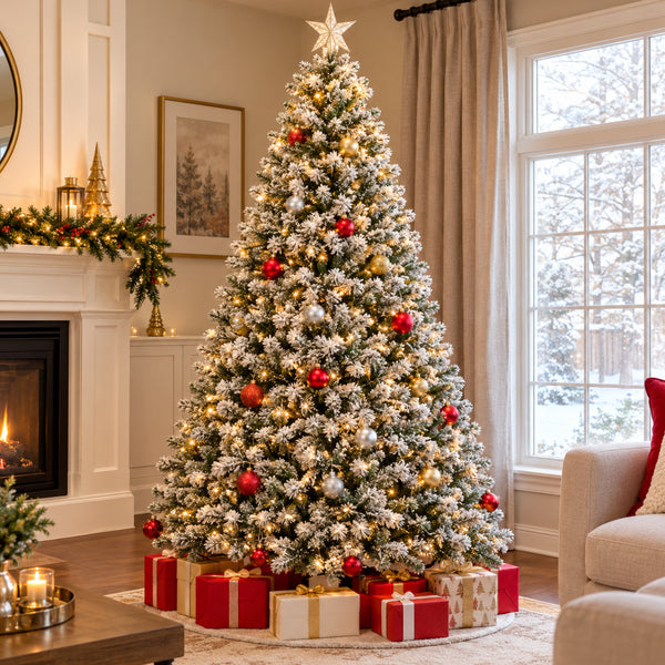Snow Flocked Christmas Tree
