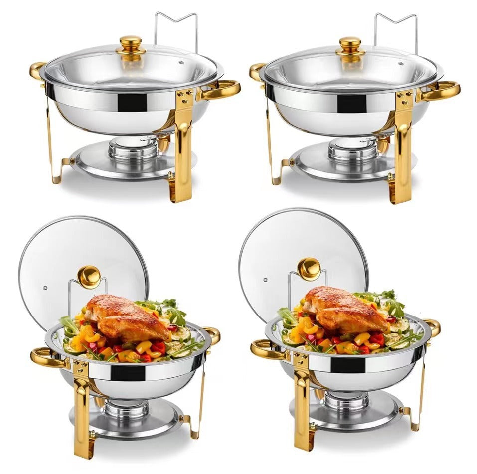 5L Round Stainless Chaffing Dishes Food Warmers