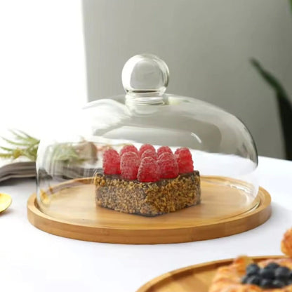 Glass cake cover
