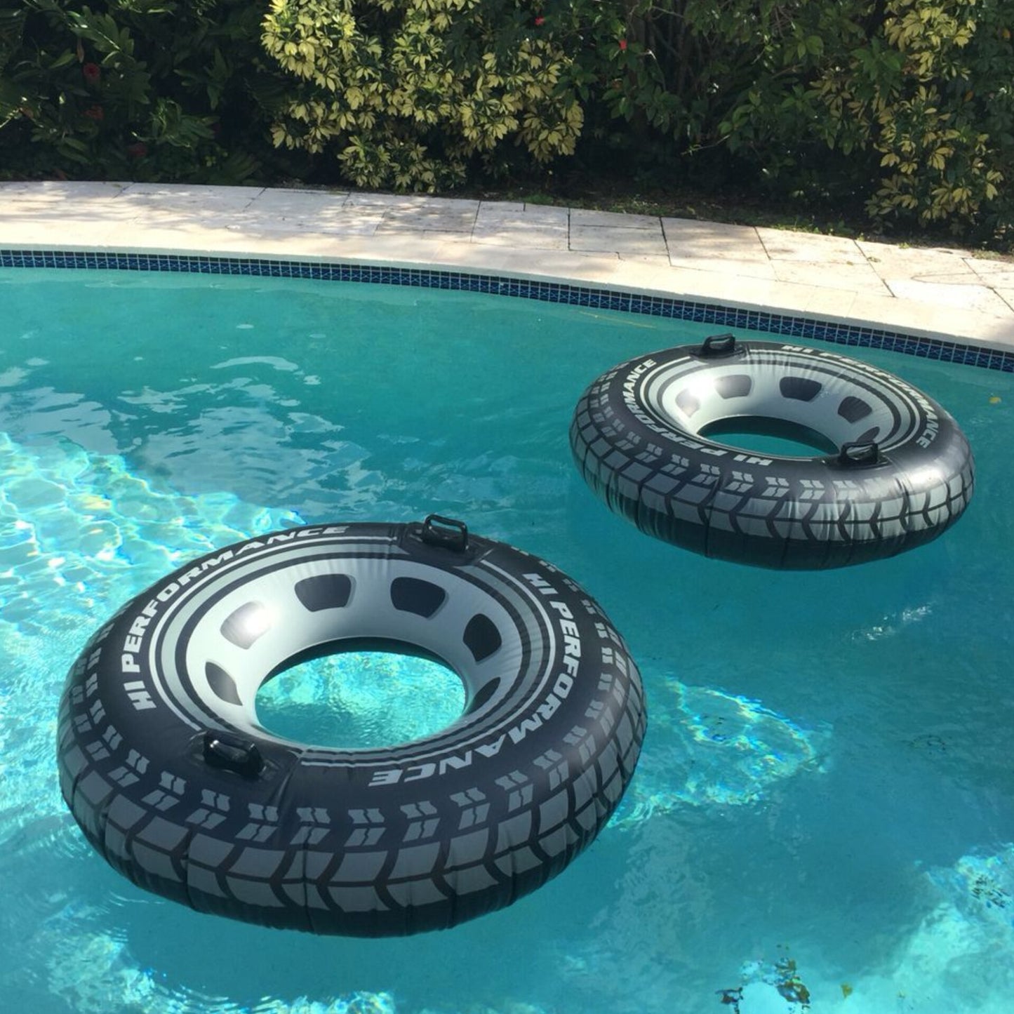 115cm inflatable Tire pool with grip handles