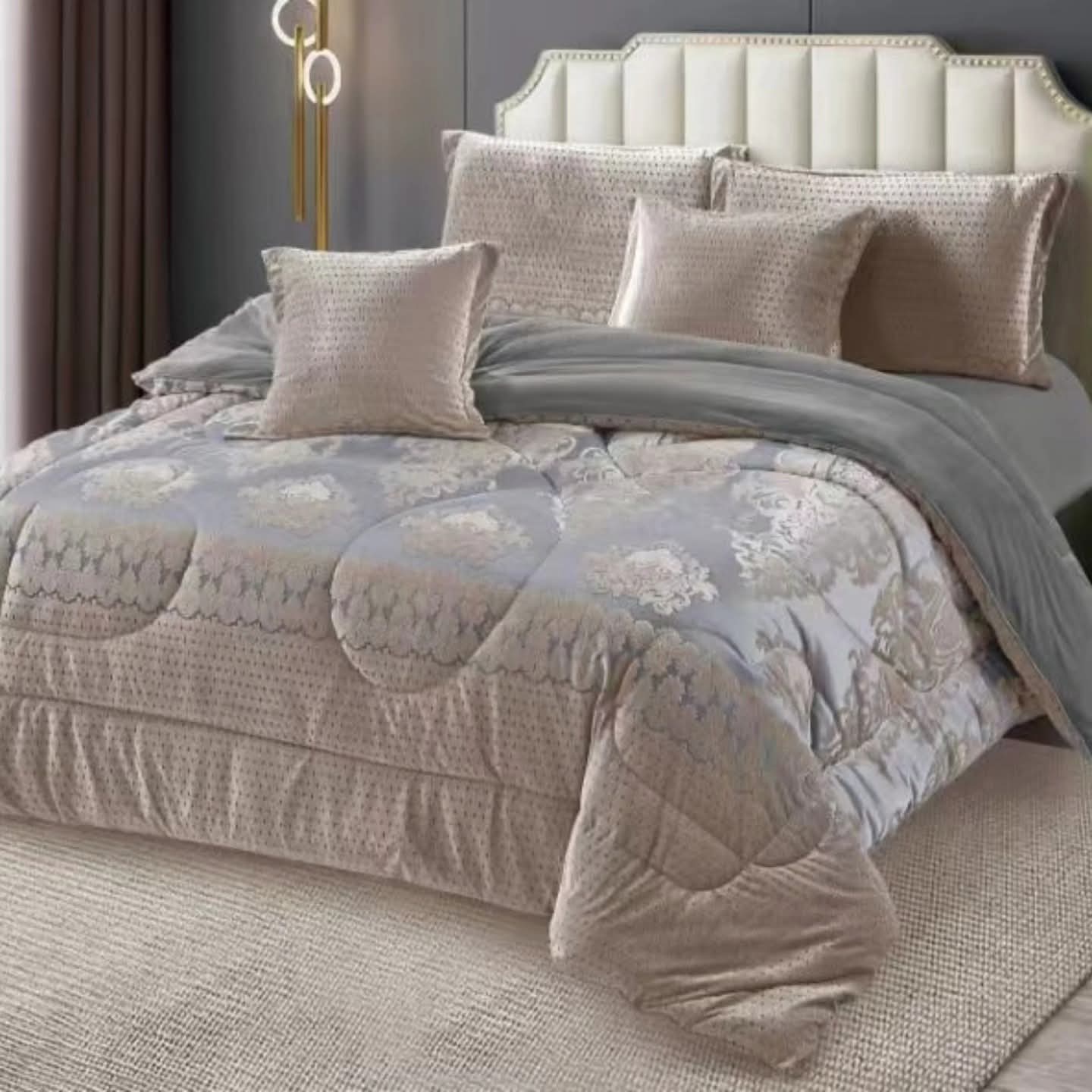 6*6/6*7 Silk duvets with 1 sheet 2 pillow cases and 2 decorative cases